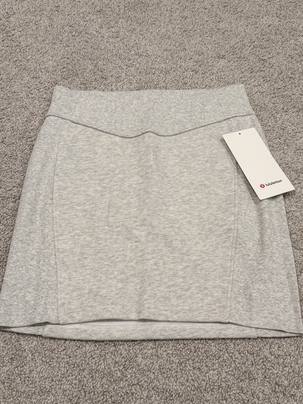 Lululemon Scuba High Rise Mini Skirt - Light Heather Gray